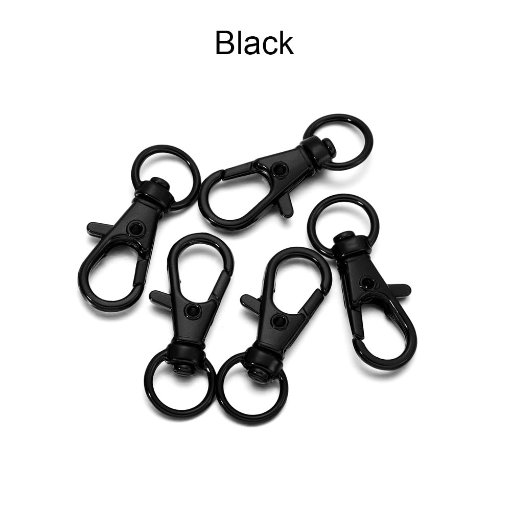 10pcs/lot Split Key Ring Swivel Lobster Clasp Connector For Bag Belt Dog Chains DIY Jewelry Making Findings - Azbrowse