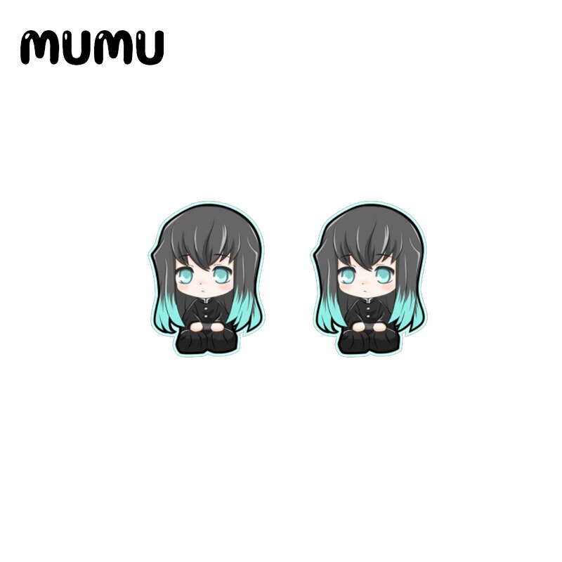 2020 New Anime Demon Slayer: Kimetsu No Yaiba Earring Jewelry Epoxy Kamado Tanjirou Nezuko Mask Acrylic Earrings - Azbrowse