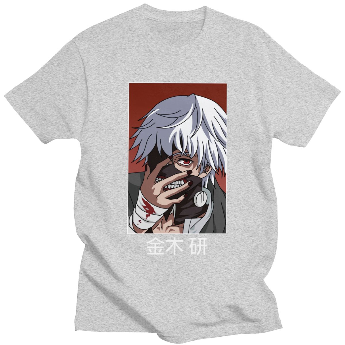 Tokyo Ghoul Ken Kaneki T Shirt for Men Pre-shrunk Cotton Graphic T-shirt O-neck Short Sleeve Japanese Anime Manga Tee Clothing - Azbrowse
