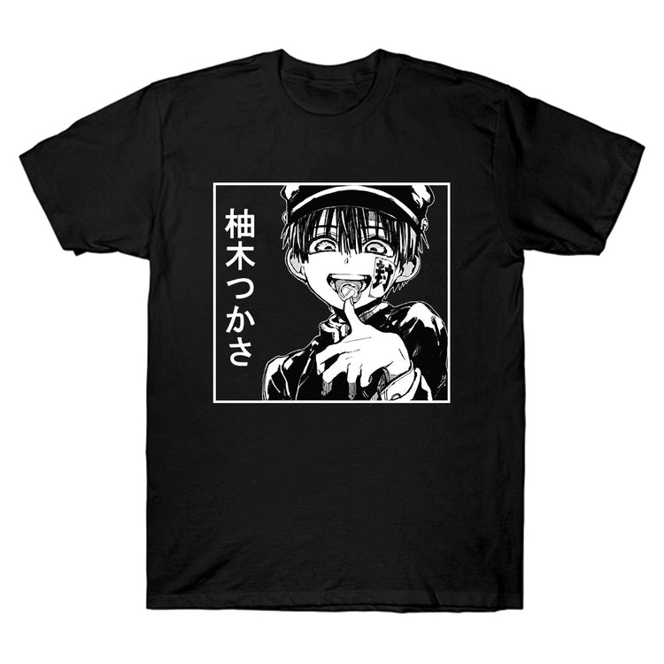 Harajuku T-Shirt Hanako-Kun Anime T Shirt Short Sleeve Printed Tee Shirt Loose Casual Tee Tops - Azbrowse