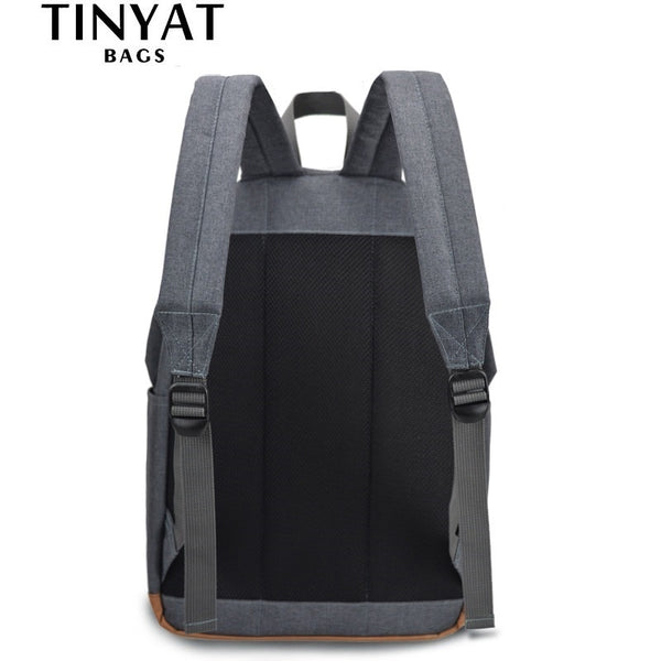 TINYAT Men's 15 inch laptop backpacks computer male school Backpacks Rucksacks leisure for teenage Travel Shoulder Mochila Grey - Azbrowse