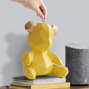 Piggy Bank Teddy Bear Figurines Money Box Gift Wedding Storage Box Money For Children Coins Holders Box Kids Toy Coin Bank - Azbrowse