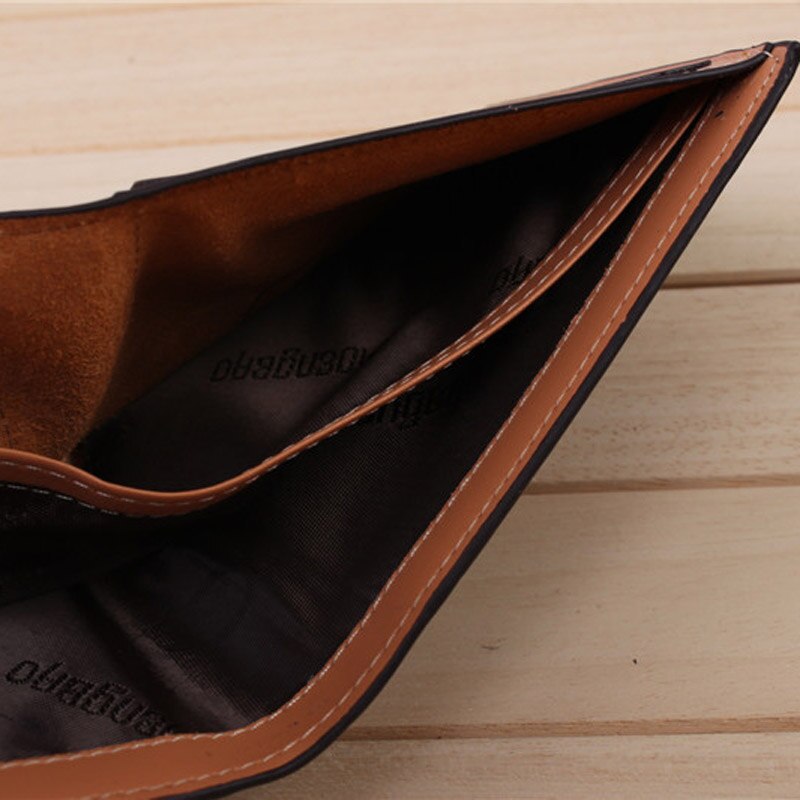 New Brand Plaid Designer Short Men's Wallets Leather Purse For Male With Card Holder Man Money Bag - Azbrowse
