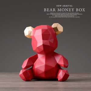 Piggy Bank Teddy Bear Figurines Money Box Gift Wedding Storage Box Money For Children Coins Holders Box Kids Toy Coin Bank - Azbrowse