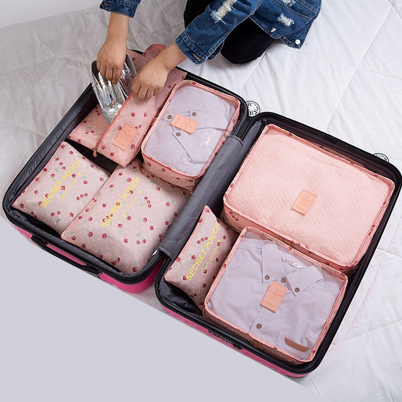 RUPUTIN 7Pcs/set Trip Luggage Organizer Clothes Finishing Kit Storage Bag Cosmetic toiletrie Storage Bag Home Travel Accessories - Azbrowse