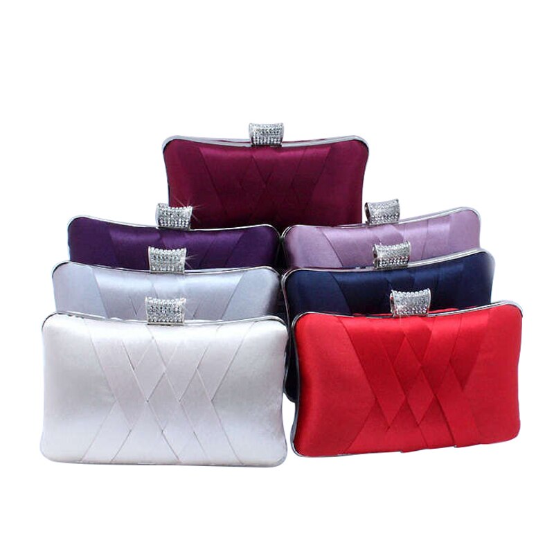 Women Clutch Bags Satin Bride Bag Purse Designer Gentle Evening Bags Party Handbag Wedding Clutch Wallet Shoulder Bag 7395 - Azbrowse