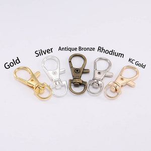 10pcs/lot Split Key Ring Swivel Lobster Clasp Connector For Bag Belt Dog Chains DIY Jewelry Making Findings - Azbrowse