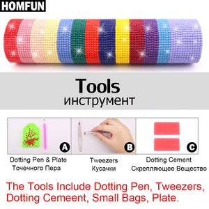 HOMFUN Full Square/Round Drill 5D DIY Diamond Painting "Religious Buddha" 3D Diamond Embroidery Cross Stitch Home Decor A18554 - Azbrowse