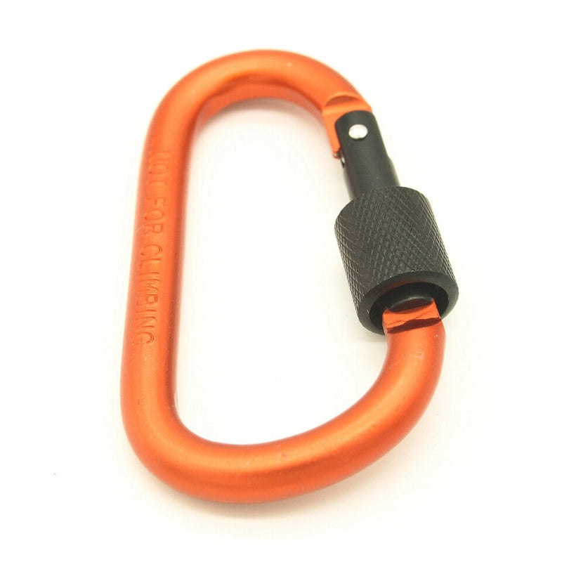Paracord 8cm Aluminum Carabiner Chain Clip Rotary Lock D Ring Buckle key Ring Camping Mountain Snap Hook Outdoor Travel Kit - Azbrowse