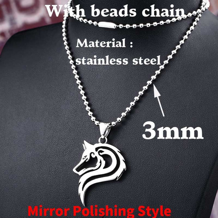 Beier 316L stainless steel dropshipping hot sell viking wolf men necklace celt wolf head pendant Fashion Jewelry LP302 - Azbrowse