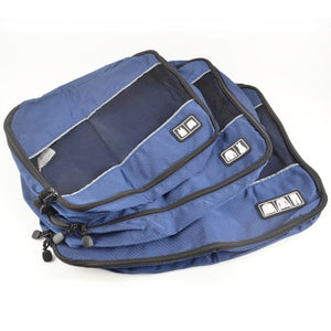 RUPUTIN 3Pcs/set Travel Luggage Organizer Packing Cubes Set Breathable Mesh Storage Clothes Bag Waterproof Travel Accessories - Azbrowse