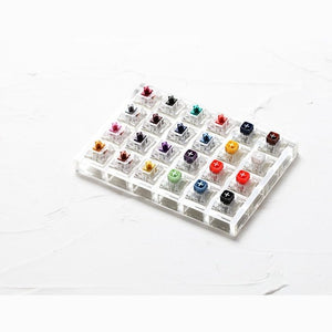 24 switch switches tester with acrylic base blank keycaps for mechanical keyboard kailh box heavy pro purple orange yellow gold - Azbrowse