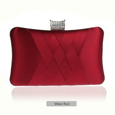 Women Clutch Bags Satin Bride Bag Purse Designer Gentle Evening Bags Party Handbag Wedding Clutch Wallet Shoulder Bag 7395 - Azbrowse