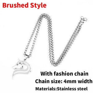 Beier 316L stainless steel dropshipping hot sell viking wolf men necklace celt wolf head pendant Fashion Jewelry LP302 - Azbrowse