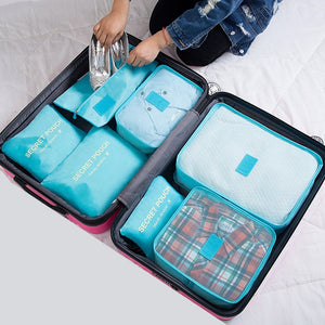 RUPUTIN 7Pcs/set Trip Luggage Organizer Clothes Finishing Kit Storage Bag Cosmetic toiletrie Storage Bag Home Travel Accessories - Azbrowse