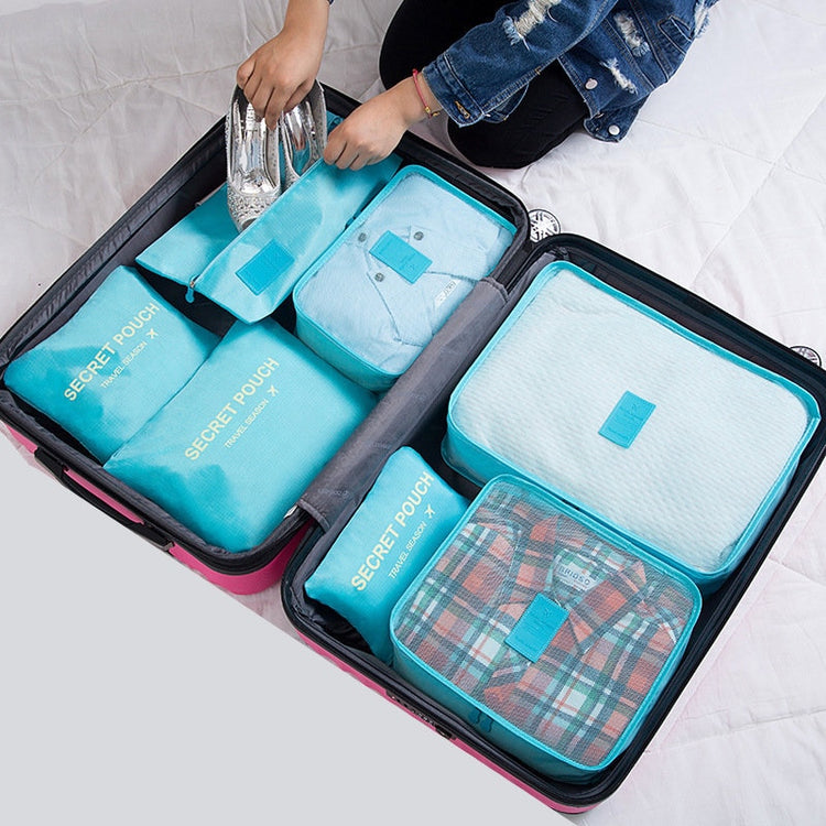 RUPUTIN 7Pcs/set Trip Luggage Organizer Clothes Finishing Kit Storage Bag Cosmetic toiletrie Storage Bag Home Travel Accessories - Azbrowse