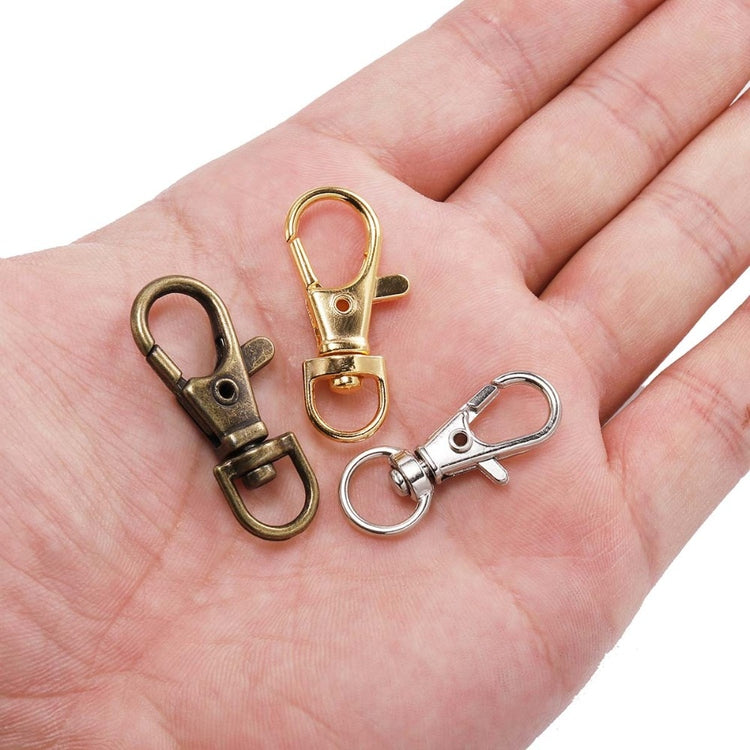 10pcs/lot Split Key Ring Swivel Lobster Clasp Connector For Bag Belt Dog Chains DIY Jewelry Making Findings - Azbrowse