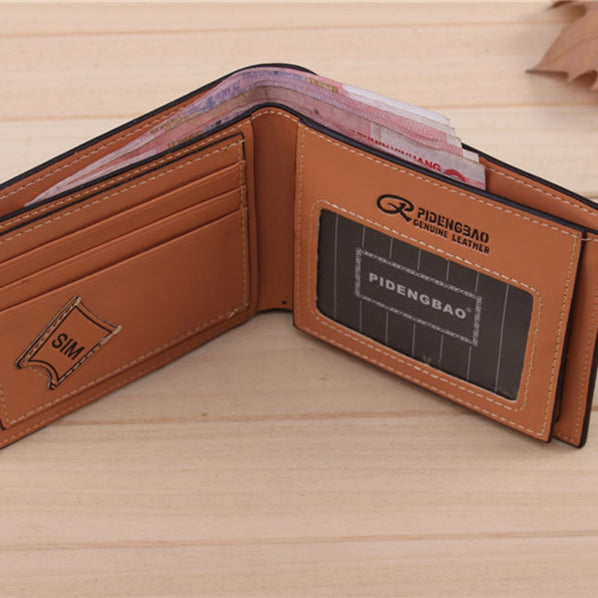 New Brand Plaid Designer Short Men's Wallets Leather Purse For Male With Card Holder Man Money Bag - Azbrowse