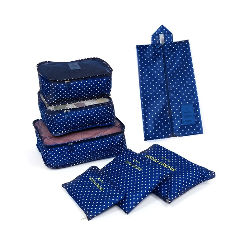 RUPUTIN 7Pcs/set Trip Luggage Organizer Clothes Finishing Kit Storage Bag Cosmetic toiletrie Storage Bag Home Travel Accessories - Azbrowse