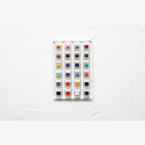 24 switch switches tester with acrylic base blank keycaps for mechanical keyboard kailh box heavy pro purple orange yellow gold - Azbrowse