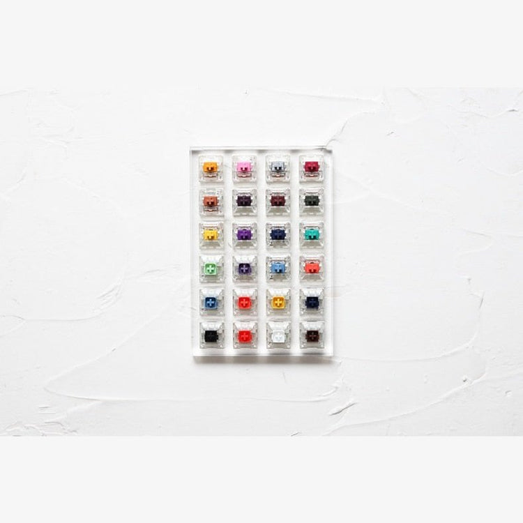 24 switch switches tester with acrylic base blank keycaps for mechanical keyboard kailh box heavy pro purple orange yellow gold - Azbrowse