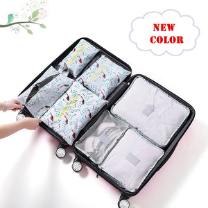 RUPUTIN 7Pcs/set Trip Luggage Organizer Clothes Finishing Kit Storage Bag Cosmetic toiletrie Storage Bag Home Travel Accessories - Azbrowse