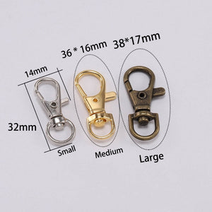10pcs/lot Split Key Ring Swivel Lobster Clasp Connector For Bag Belt Dog Chains DIY Jewelry Making Findings - Azbrowse