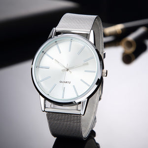 Luxury Women Watches 2023 New Stylish Silver Minimalist Business Ladies Quartz Watch Breathable Leather Steel Clock Reloj Mujer - Azbrowse