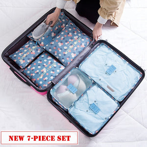 RUPUTIN 7Pcs/set Trip Luggage Organizer Clothes Finishing Kit Storage Bag Cosmetic toiletrie Storage Bag Home Travel Accessories - Azbrowse