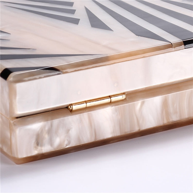 Fashion Pearlescent Acrylic Bag Chain Women Messenger Bag Geometric Patchwork Clutches Elegant Evening Bag Party Prom Handbags - Azbrowse