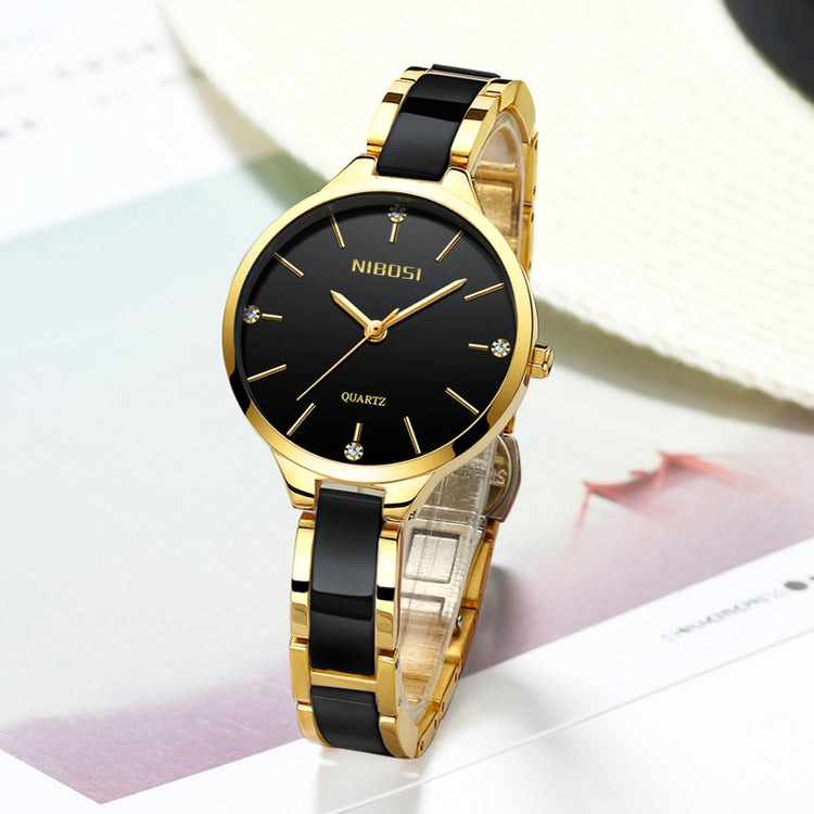 NIBOSI Women Wrist Watch Ceramic Bracelet Watches Ladies Creative Watch For Women Female Clock Relogio Feminino Montre Femme - Azbrowse