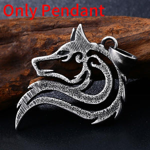 Beier 316L stainless steel dropshipping hot sell viking wolf men necklace celt wolf head pendant Fashion Jewelry LP302 - Azbrowse