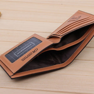 New Brand Plaid Designer Short Men's Wallets Leather Purse For Male With Card Holder Man Money Bag - Azbrowse