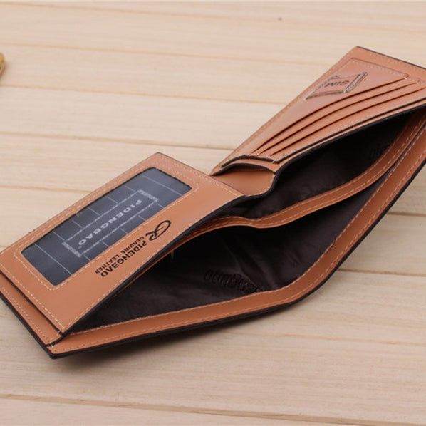 New Brand Plaid Designer Short Men's Wallets Leather Purse For Male With Card Holder Man Money Bag - Azbrowse