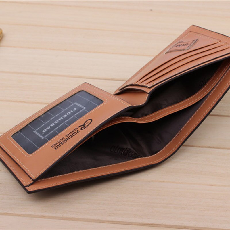 New Brand Plaid Designer Short Men's Wallets Leather Purse For Male With Card Holder Man Money Bag - Azbrowse