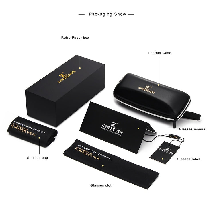 Genuine KINGSEVEN Women's Glasses Luxury Brand Design Sunglasses Gradient Polarized Lens Sun glasses Butterfly Oculos Feminino - Azbrowse