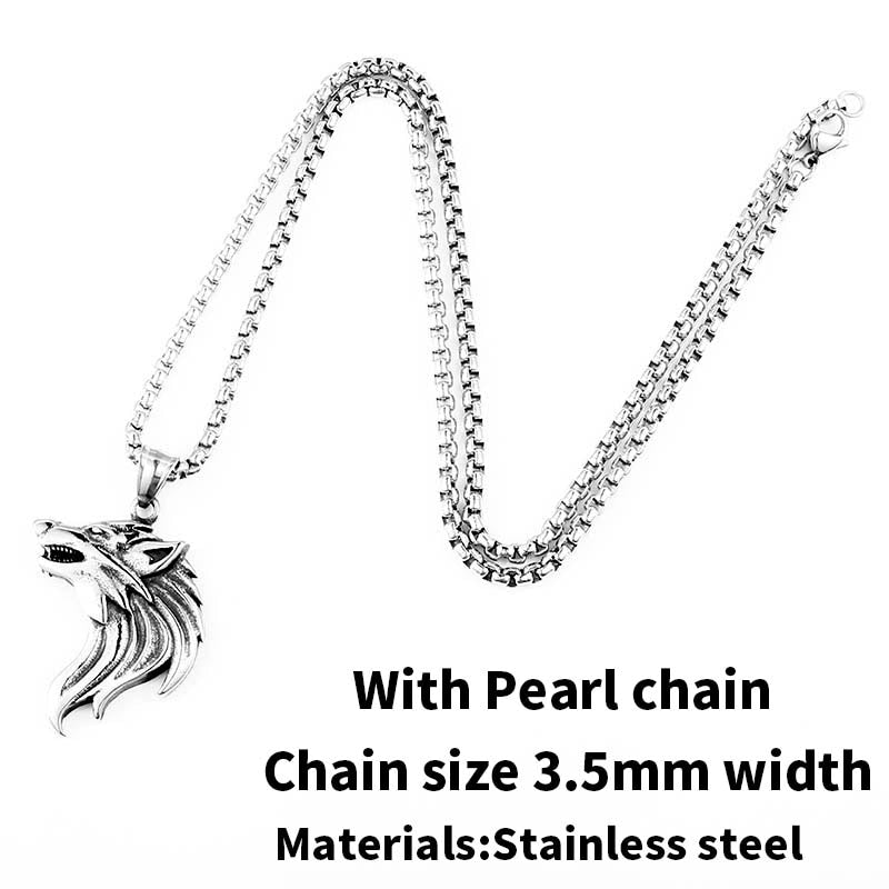 Beier 316L stainless steel dropshipping hot sell viking wolf men necklace celt wolf head pendant Fashion Jewelry LP302 - Azbrowse