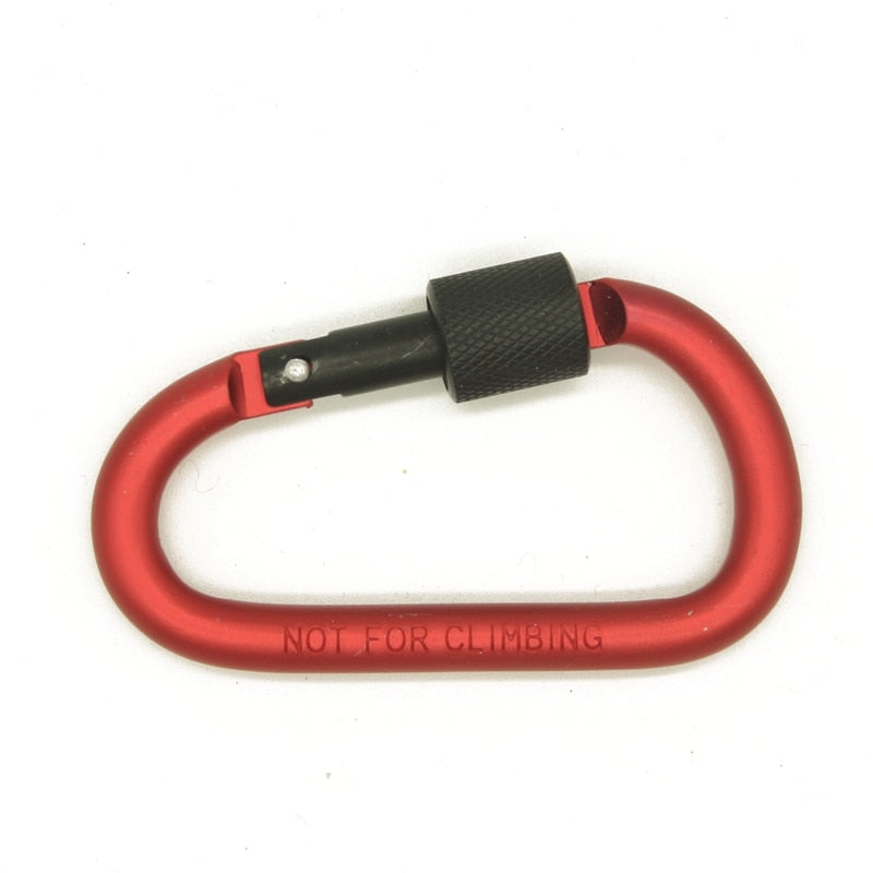 Paracord 8cm Aluminum Carabiner Chain Clip Rotary Lock D Ring Buckle key Ring Camping Mountain Snap Hook Outdoor Travel Kit - Azbrowse