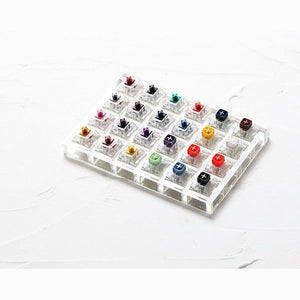 24 switch switches tester with acrylic base blank keycaps for mechanical keyboard kailh box heavy pro purple orange yellow gold - Azbrowse