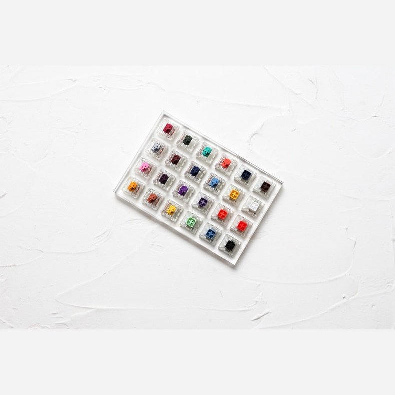 24 switch switches tester with acrylic base blank keycaps for mechanical keyboard kailh box heavy pro purple orange yellow gold - Azbrowse