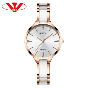 NIBOSI Women Wrist Watch Ceramic Bracelet Watches Ladies Creative Watch For Women Female Clock Relogio Feminino Montre Femme - Azbrowse