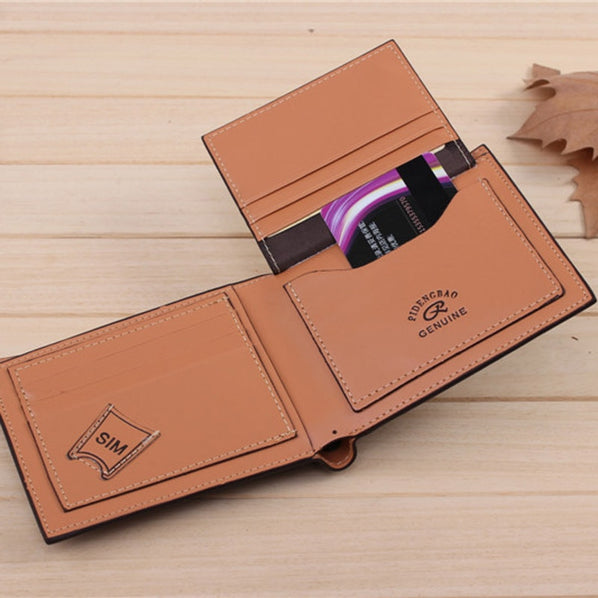 New Brand Plaid Designer Short Men's Wallets Leather Purse For Male With Card Holder Man Money Bag - Azbrowse