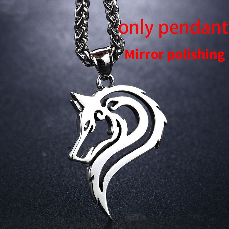 Beier 316L stainless steel dropshipping hot sell viking wolf men necklace celt wolf head pendant Fashion Jewelry LP302 - Azbrowse