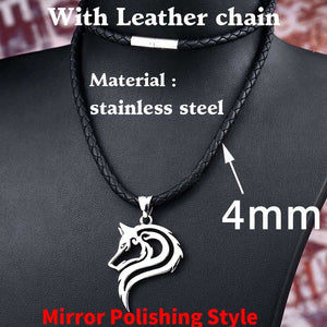 Beier 316L stainless steel dropshipping hot sell viking wolf men necklace celt wolf head pendant Fashion Jewelry LP302 - Azbrowse