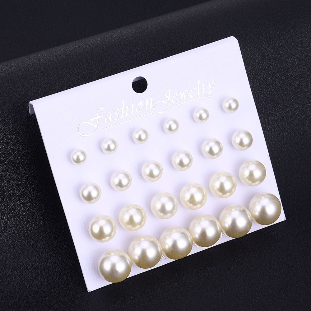 IPARAM Trend Simulation Pearl Long Earrings Female White Round Pearl Wedding Pendant Earrings Fashion Korean Jewelry Earrings - Azbrowse