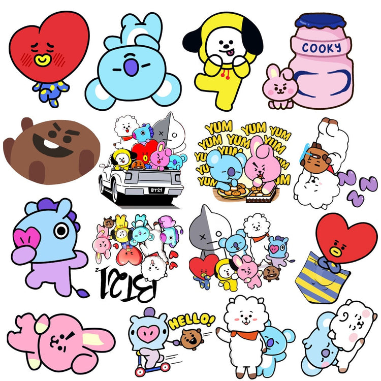 10/30/50PCS Cute Animal Sticker Computer Phone Water Cup Sticker Waterproof Sticker Wholesale - Azbrowse