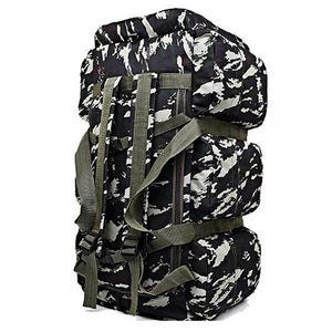 90L Large Capacity Men's Travel Bags Canvas Military Tactical Backpack Waterproof Hiking Climbing Camping Rucksack Bags XA216K - Azbrowse
