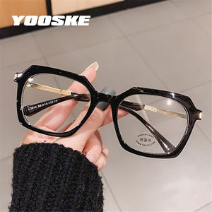 YOOSKE TR90 Blue Light Blocking Glasses Men Fashion Jelly Square Eyeglasses Frames Women Computer Lens Radiation Protection - Azbrowse