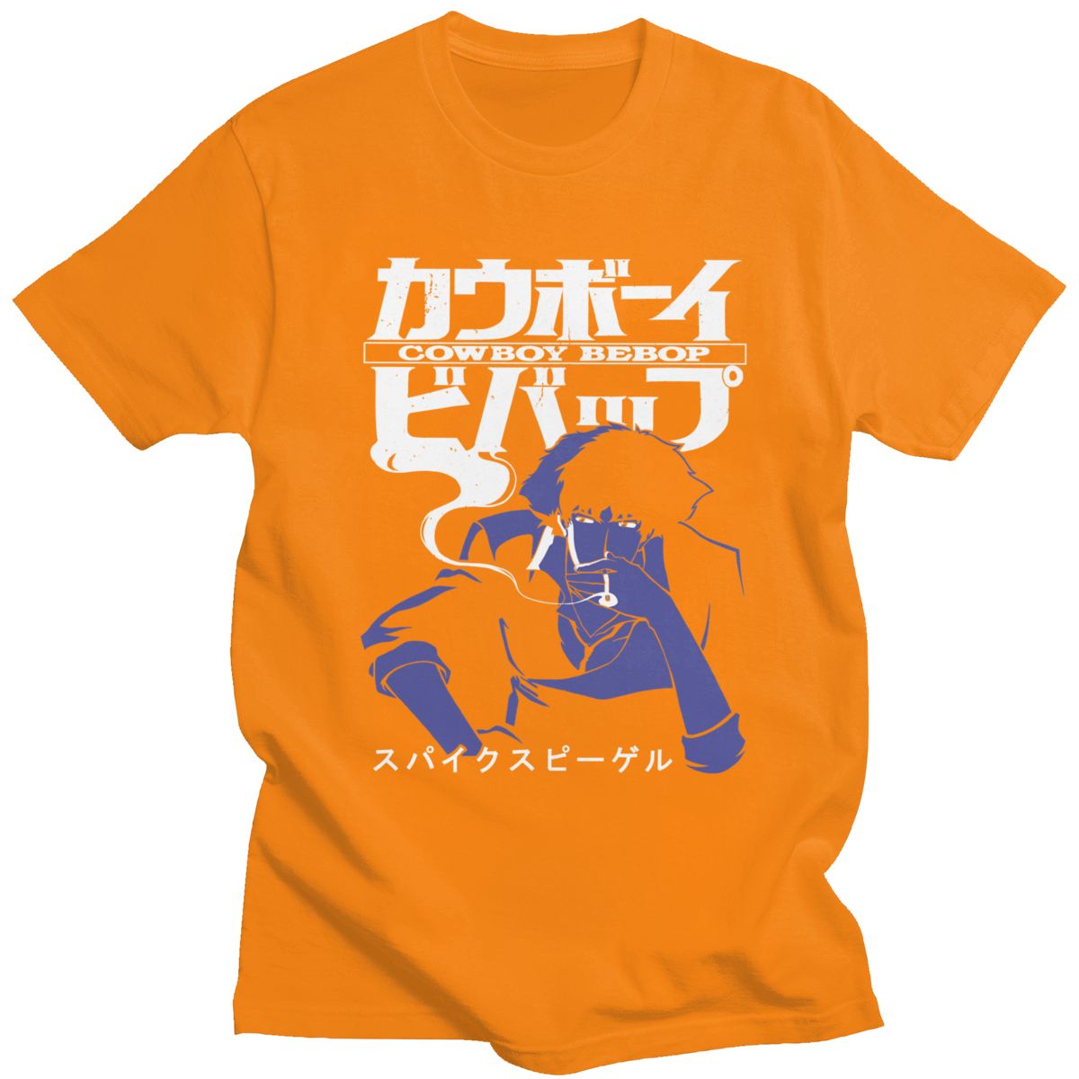 Cool Cowboy Bebop T Shirts Men Short Sleeve Casual Anime Space Spike Japanese Manga Jet Faye Tshirt O-neck Cotton Tee Tops Merch - Azbrowse