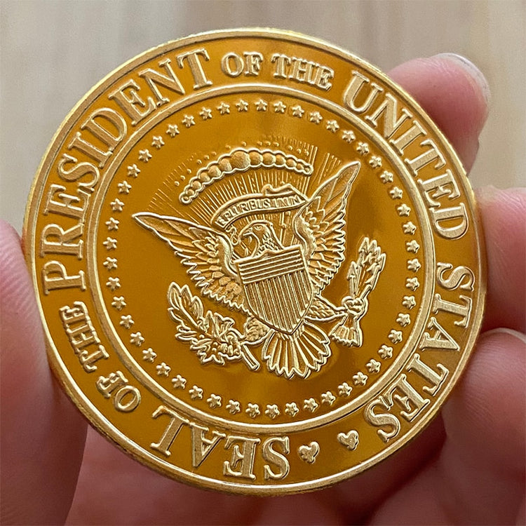 Collectible Gold Coins US Donald Trump Commemorative Coin "Second Presidential Term 2021-2025 IN GOD WE TRUST" - Azbrowse